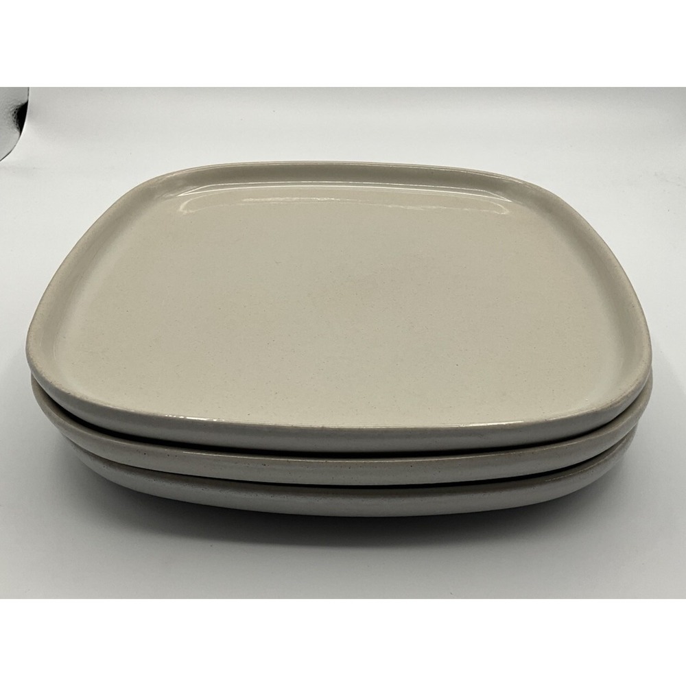 West Elm By Aaron Probyn Set/3 Square Ceramic Dinner Plates *EUC*